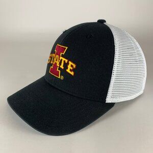 Iowa State Cyclones NCAA Black White Fanthread Snapback Trucker Hat